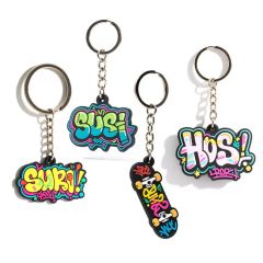 Custom 2D/3D PVC Rubber Keychains for Promotional Use Style Cute MOQ 100PCS Color Black Origin China Size Customized Model NO. - Image 1