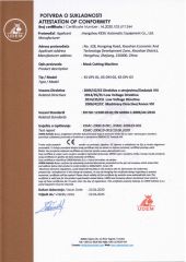 CE certificate from HANGZHOU KESU AUTOMATIC EQUIPMENT CO., LTD.