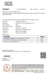 FDA 21 CFR 177.1520 certificate from Shantou City Yicai Packaging Co., Ltd.
