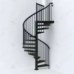 Mild Steel Spiral Stairs, For Home Color black Features 7 feet Material Mild Steel Usage/Application Home Surface Finish - Image 1