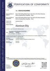 Our Certificates certificate of Guangdong Aluminum City Building Materials Co., Ltd – certificate photo, supplier certificates section