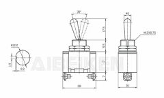 Heavy Duty 2 Screw Terminals Spst on off Latching Electric 2position Waterproof Toggle Switch - Image 6