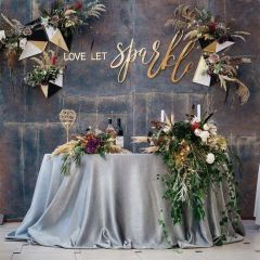 120 Inch Round Table Cloth Dusty Rose Polyester Linens Velvet Tablecloth - Image 4