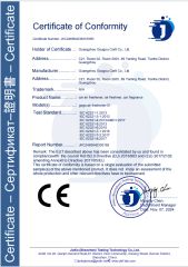 car air freshener certificate of Guangzhou Mangou Arts and Crafts Co., Ltd. – certificate photo, supplier certificates section