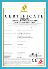 CE of chain conveyor unit certificate from Hebei Annuo Automation Technology Co., Ltd.