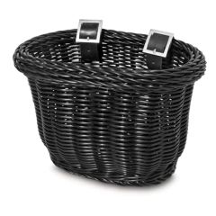 Plastic Rattan Front Handle Bar Kids Bike Basket - Image 1