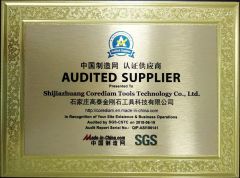 SGS certificate from Shijiazhuang Corediam Tools Technology Co., Ltd.