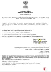 MC certificate from Sidelia exim OPC private limited