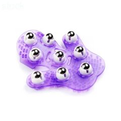 China Stock Stainless Steel Rolling Balls Massage Glove Yoga Rehab Pain Relieve 9 Balls Rotating Massage Balls - Image 3