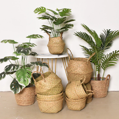Handwoven Natural Seagrass Basket - Sustainable & Stylish Storage from Vietnam - Image 3