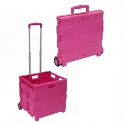 Promotional Gift Plastic Handy Foldable Shopping Cart - Image 2