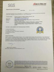 SGS certificate from Zhuzhou Grewin Tungsten Carbide Tools Co., Ltd.