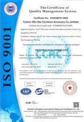 The Certificate of Quality Management System certificate from Foshan Win Star Furniture Accessory Co., Limited