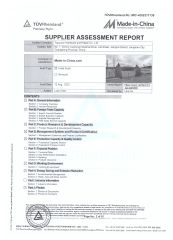 SUPPLIER ASSESSMENT REPORT certificate from TOPUNION HARDWARE AND PLASTIC CO., LIMITED