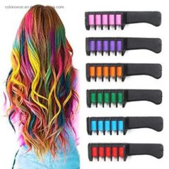 Hair Coloring Chalk Comb Salon for Kids Temporary Hair Color Origin China Type Hair Chalk Material Plastic Model NO. - Image 1