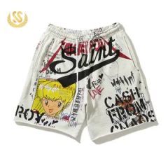Printing Hip Hop Streetwear Shorts Custom Graffiti Sweat Shorts - Guangzhou Shangshang Industrial Co., Ltd.