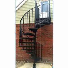 Mild Steel Spiral Stairs, For Home Color black Features 7 feet Material Mild Steel Usage/Application Home Surface Finish - Image 3
