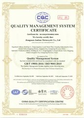 ISO 9001:2015 certificate from Jiangmen Junhao Motorcycles Co., Ltd.