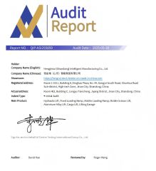 Integrated Industry & Trade Certification certificate from Hengjinrui (Shandong) Intelligent Manufacturing Co., Ltd.