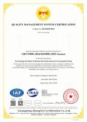 GB/T19001-2016/ISO9001:2015 Standard certificate of Guangzhou Aluloyal Decorative Materials Co., Ltd – certificate photo, supplier certificates section