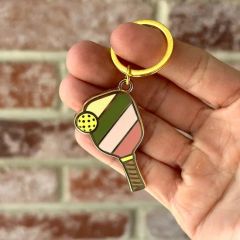Custom Logo Padel Pickleball Keychain Cute Geometry 2.0mm Chrome Eco 1Y MOQ100 - Image 6