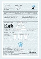 TUV Certificate of Chain Block certificate of Tianjin Toyo Lifting Machine Manufacture Co., Ltd – certificate photo, supplier certificates section