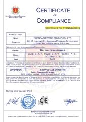 CE-Dry Type Transformer certificate from Shenda International Engineering Co., Ltd.