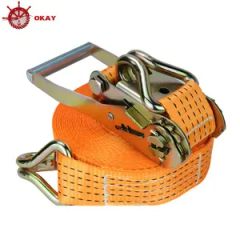 Polyester Ratchet Tie Strap for General Cargo Fixing and Truck Transport - Image 4