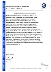 ISO13485 Attachment certificate from Suzhou Acmed Import & Export Co., Ltd.