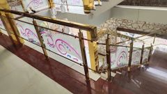 Stairs Gold PVD Hand Railing Position Stairs Wheel Width 35 Mm Railing Height 3FUT Wheel Diameter 120 Mm Material Stainless - Image 2