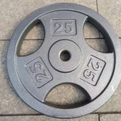 Cast Iron Gym Barbell Weight Plate 26mm 1.2m 10kg 2.5/5/10/25/35/45lb Black 1Y MOQ100 - Image 2