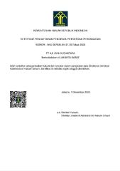 PT AJI JAYA NUSANTARA certificate of PT.AJI JAYA NUSANTARA – certificate photo, supplier certificates section