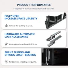 Folding Garage Folding Door Style Modern Origin Foshan Security Rating A Position Exterior Open Style Folding Trademark - Image 4