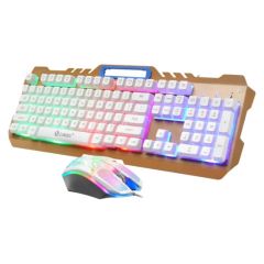 Mechanical Wired RGB Backlit Gaming Keyboard with Multimedia Function + 4D Optical Mouse Combos Gamer Laser Engrave Keyboard - Image 1