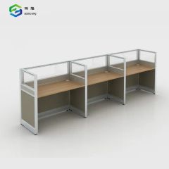 Cubicle Workplace Modular Office Table Workstations Four Seat Desk Partition - Image 3