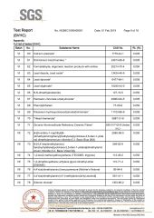PIGMENT BLUE 153-SVHC-09 certificate of ORIEN CHEMICAL CO., LTD. – certificate photo, supplier certificates section