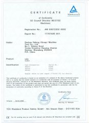 CD6271 CD6180 CD6280 CE CERTIFICATE-MACHINERY DIRECTIVE certificate from DEZHOU PRECION MACHINE TOOL CO., LTD.