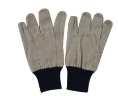 Economic Labor Protection Drill Cotton Work Gloves Origin China Length Short Size 10" 10.5" Color Customized HS Code 4203291090 - Image 2