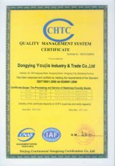 Certificate certificate from Dongying Youjia Industry and Trade Co., Ltd.