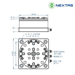 Hardened Stainless Steel Material High Precise Clamping System R Series Pneumatic Chuck - Image 4