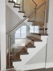 Staircase Glass Railing, 8 mm Finish SS Glossy Glass Color Frosted Glass Type Toughened Glass Thickness 8 mm Material Stainless - Image 2