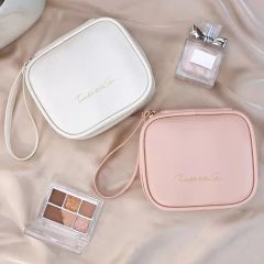 Wholesale Woman Small Cute Zipper Portable Travel Waterproof PU Leather Makeup Toiletry Cosmetic Bag - Shantou Kaicheng Craft Co., Ltd.