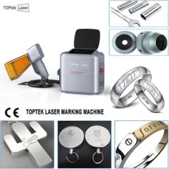 20W 30W 50W Battery Lightweight Mini Handheld Portable Fiber Laser Logo Engraver Printer Marker Marking Engraving Machine for 3D Metal Stone Glass Printing - Shandong Toptek Import and Export Co., Ltd