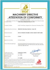 CE certificate from Jinhao Mining Machinery