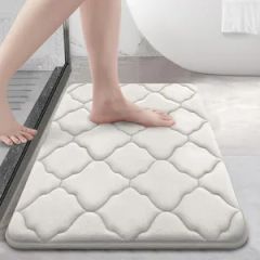 Soft and Absorbent Memory Foam Bath Rug - Machine Washable - Image 4