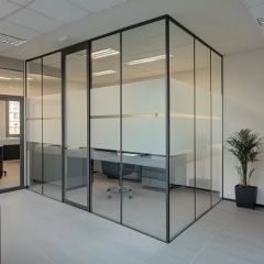 Clear Glass Partition for Office Color Black Origin China Condition New Material Metal HS Code 7008001000 Style Modern, - Image 6