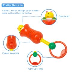 Funny Cute Shaking Hand Bells Set Infant Toy Teething Rattles for Baby - Image 3