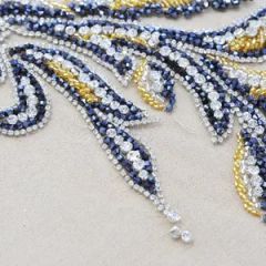 Beaded Rhinestone Fashion Dress Patch Accessories MOQ 10 PCS Style Sew-on Origin China Technics Beaded Model NO. DP017 HS Code - Image 4