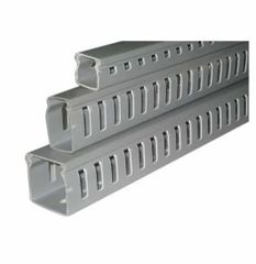 PVC Cable Ducts Color Gray Material PVC Shape Rectangle Finishing Coated Mounting Wall/Desk Material Source Well-known - Image 1