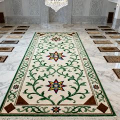 Custom Cheap Prayer Mat Anti Slip Easy Storage Foldable Embossed Muslim Islam Jacquard Prayer Rug for Couples with Tassel - Image 1